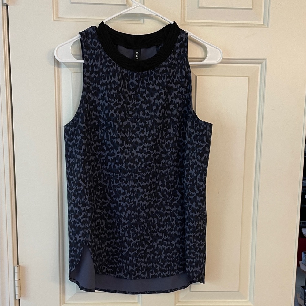 Athleta Zephyr refined tank top in animal leopard print Small